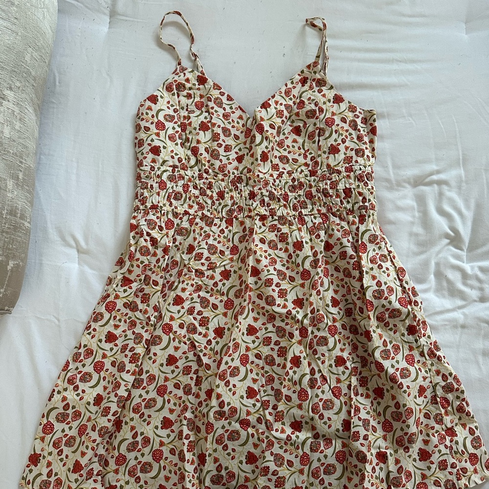 Old Navy Floral Mini Dress - Red and Cream